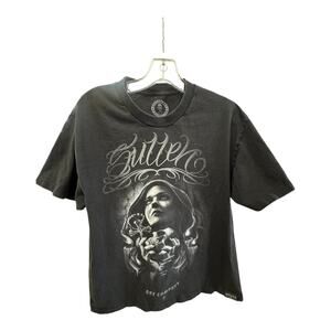 Sullen Art Collective Tattoo T-Shirt Men’s L Skull Nun Rosary All Over Print